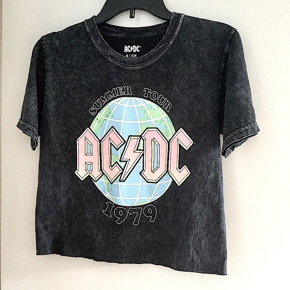 AcDc Concert Band Cropped Tee